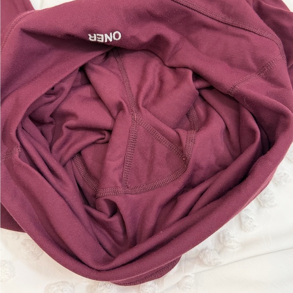 ONER ACTIVE SOFTMOTION HIGH WAISTED LEGGINGS GRAY LOGO CHERRY LACQUER PURPLE MED - Picture 8 of 9